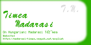 timea madarasi business card